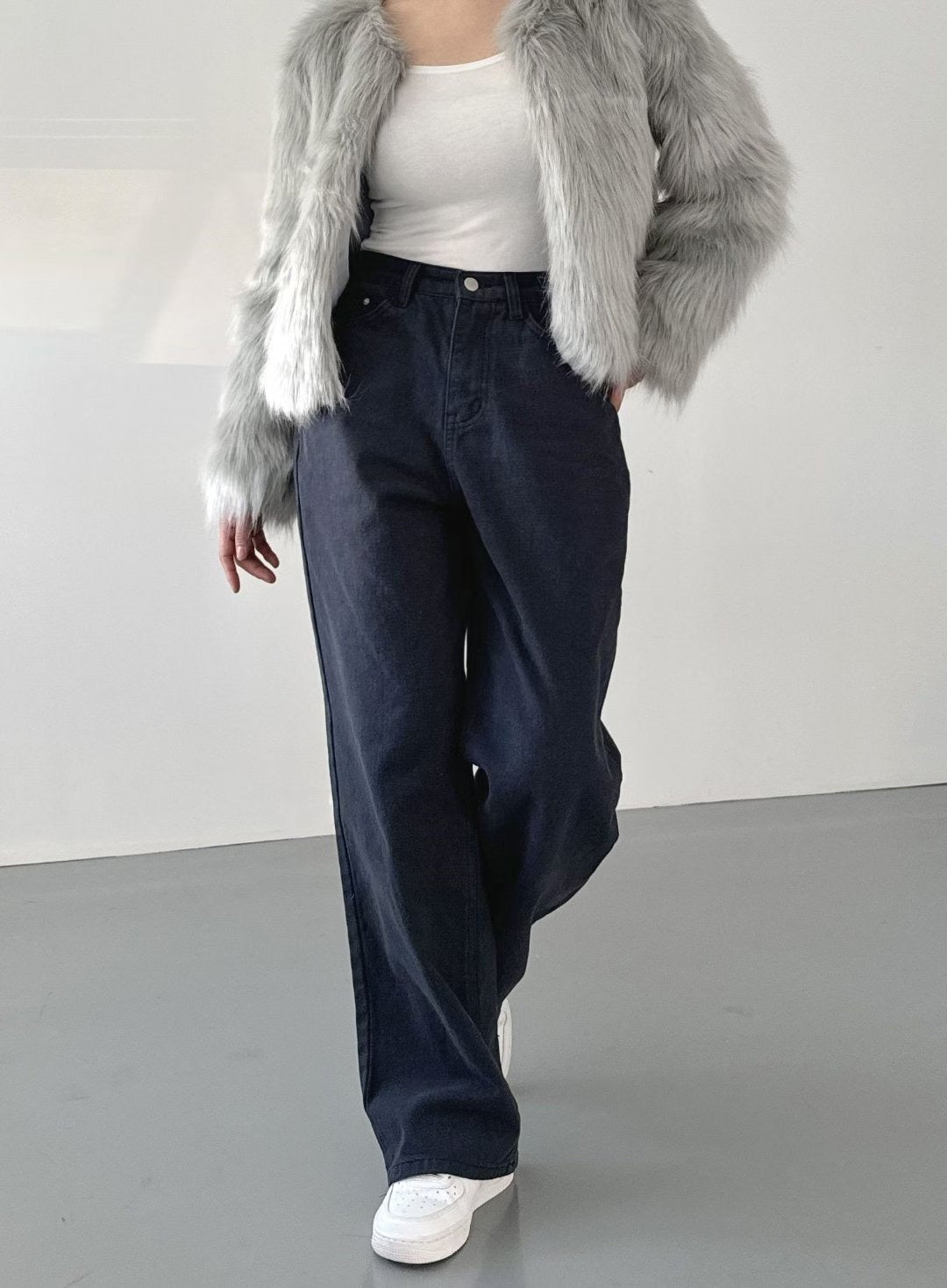 [ 🆕 有驚喜! 被毛毛包圍~ 超舒服直腳牛仔 ] Dusty Soft Pants - 3 colours