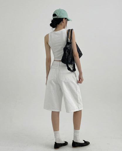 🆕 Downtown Crisp White Bermuda Jorts