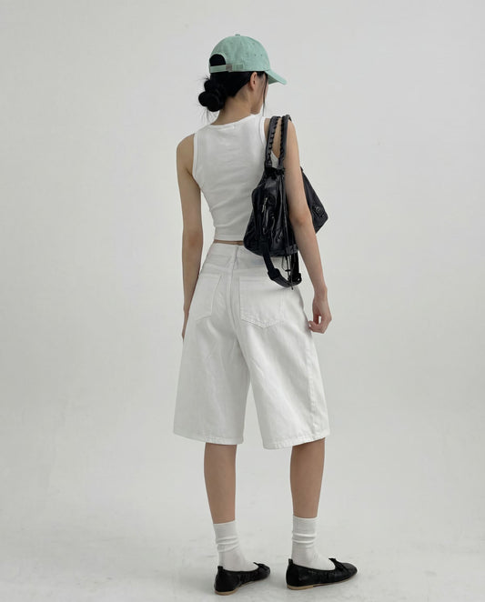 🆕 Downtown Crisp White Bermuda Jorts