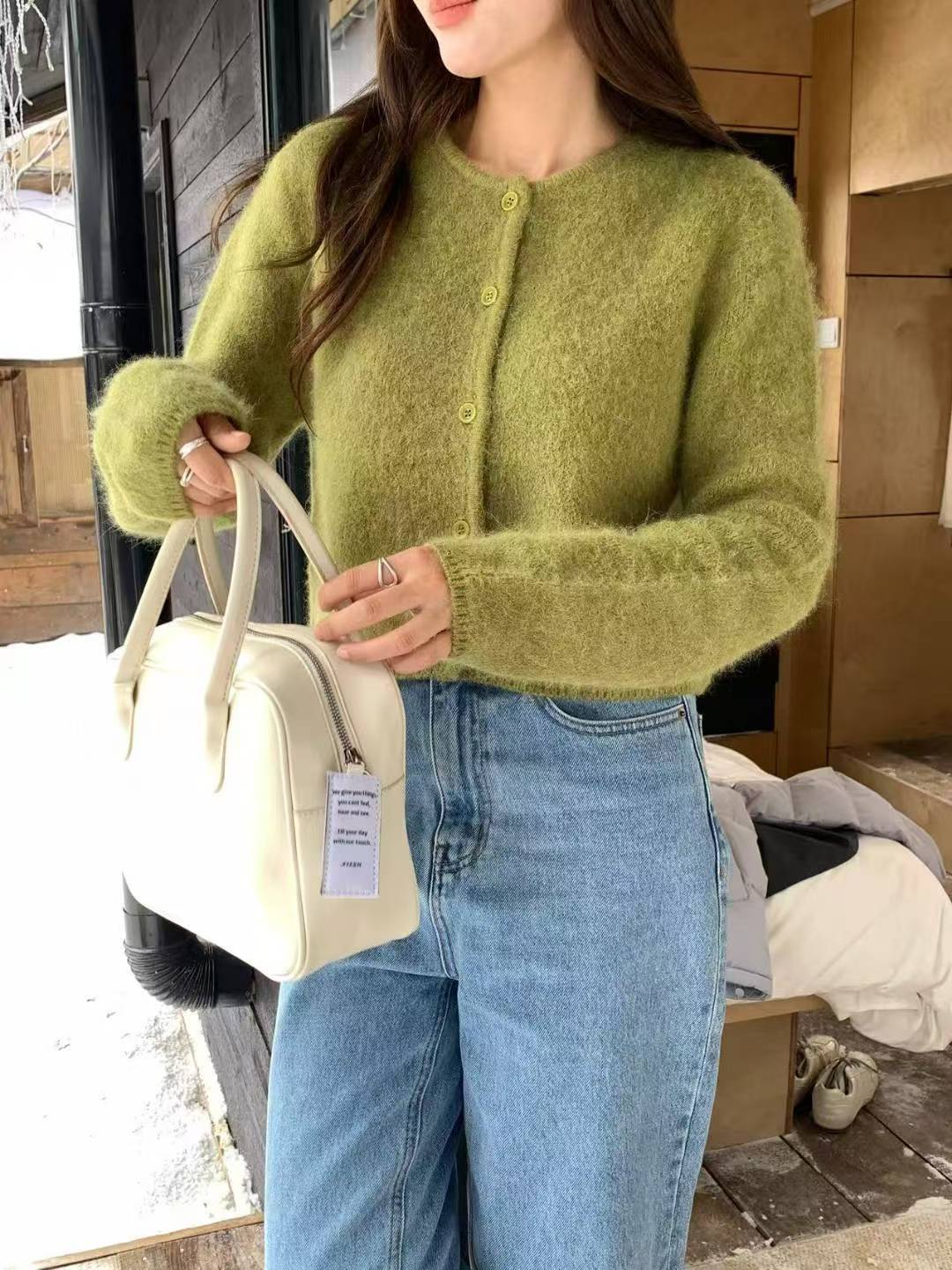 [ 🆕 親膚雲感~ 輕盈保暖~ 高質安哥拉山羊毛冷衫 ] Fleecy Angora Cardigan - 7 colours