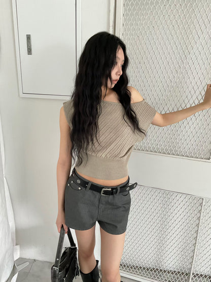 [ 🆕 清爽~透氣~軟糯薄針織 ] Asymmetric Soft Knit Breezy Top - 3 colours