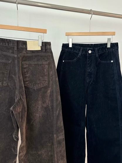 [ 🆕 大推款!! 秋冬絨面 極厚實+靚料+靚 cut ] Fall Velvet Wide-Leg Pants - 2 colours