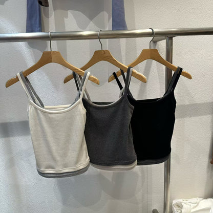 [ 🆕 軟糯百搭吊帶~ 不失小細節 ] Layer on layer Cami - 2 colours