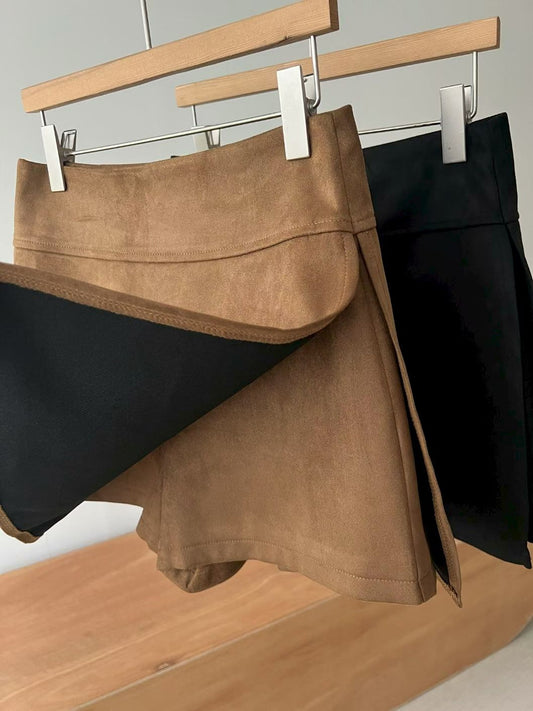 [ 🆕 滑捋捋麂皮裙褲 ] Fall Basic Suede Skorts - 2 colours