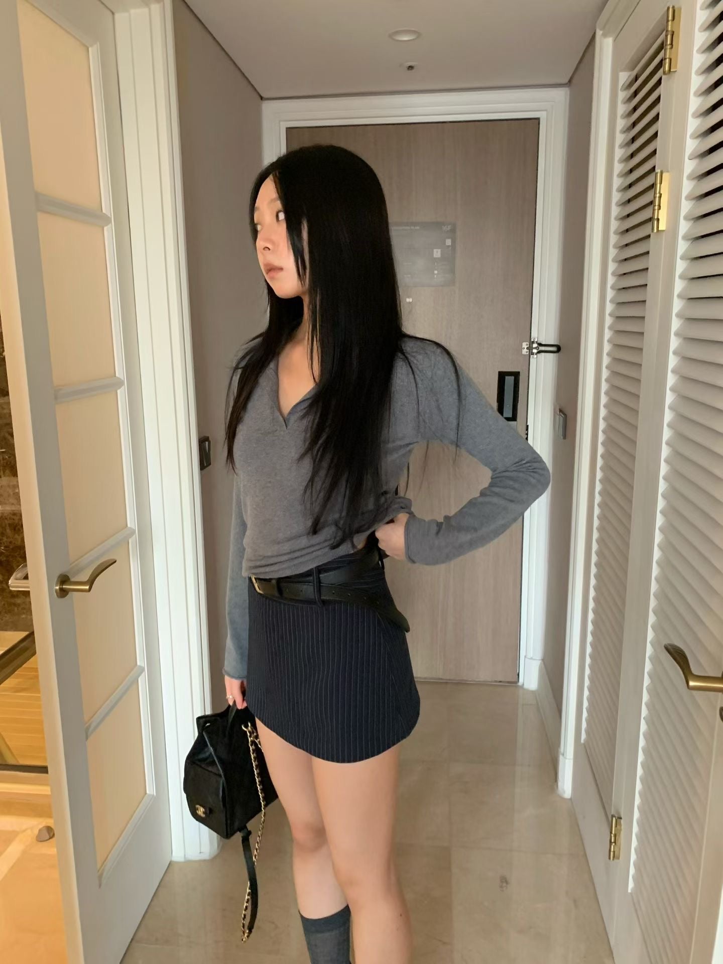 [ 🆕 簡約必備 𐙚⋆.˚ 直間短裙 ] Needa Mini Skirt Stripes - 2 colours