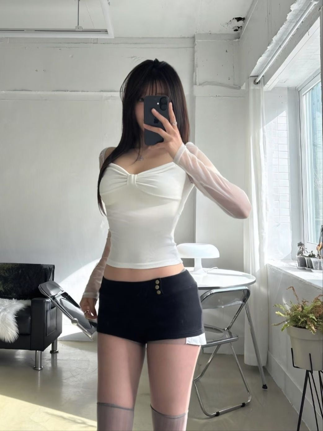 [ 🆕 不撞款～ 薄紗袖 ] Sheer Bubble Sleeves Top - 3 colours
