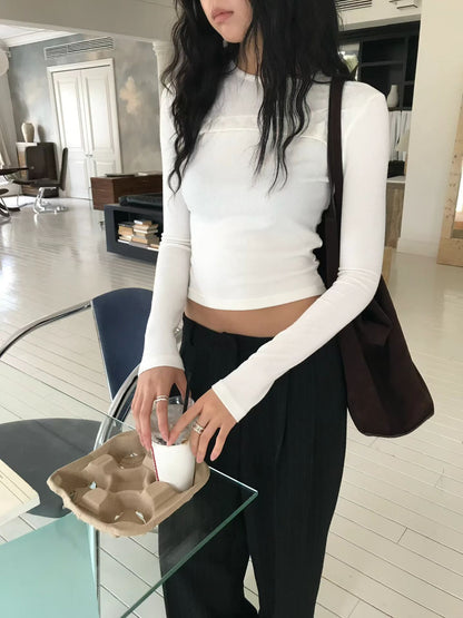 [ 🆕 簡約 & 小細節 ! 軟綿綿長袖 top ] Lock It Up Top - 3 colours