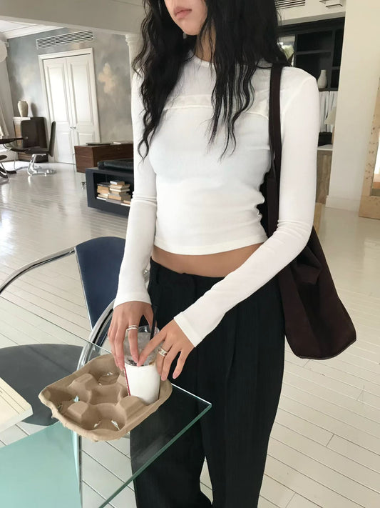 [ 🆕 簡約 & 小細節 ! 軟綿綿長袖 top ] Lock It Up Top - 3 colours