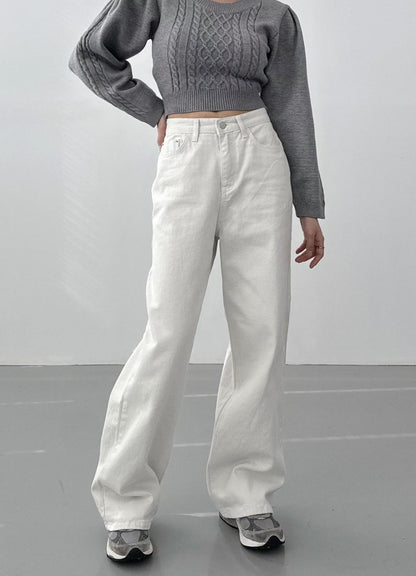 [ 🆕 有驚喜! 被毛毛包圍~ 超舒服直腳牛仔 ] Dusty Soft Pants - 3 colours