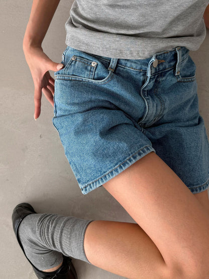 [ 🆕 特顯瘦! 歐美街頭短牛仔] Sliding Denim Shorts