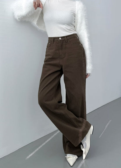 [ 🆕 有驚喜! 被毛毛包圍~ 超舒服直腳牛仔 ] Dusty Soft Pants - 3 colours