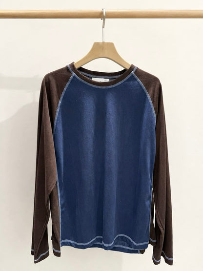 Contrast Stitch Raglan Long Sleeve - 4 colours
