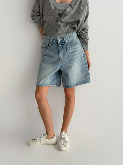 🆕 Washed Denim Bermuda Shorts