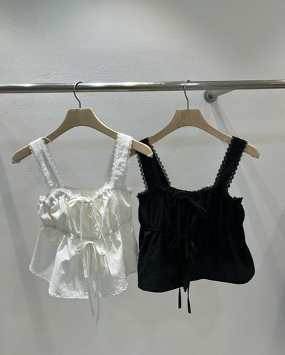 🆕 Lace Trim Babydoll Tie Camisole - 2 colours