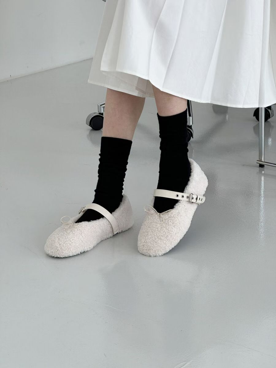 [ 🆕 私心超級愛!! 毛毛平底 Mary Jane] Momo Ballet Flats - 3 colours