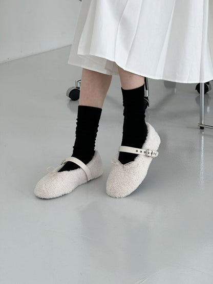 [ 🆕 私心超級愛!! 毛毛平底 Mary Jane] Momo Ballet Flats - 3 colours