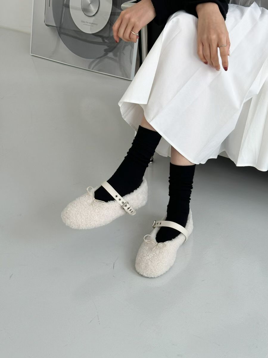 [ 🆕 私心超級愛!! 毛毛平底 Mary Jane] Momo Ballet Flats - 3 colours