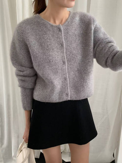 [ 🆕 親膚雲感~ 輕盈保暖~ 高質安哥拉山羊毛冷衫 ] Fleecy Angora Cardigan - 7 colours