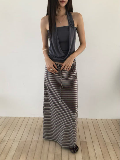 🆕  Draped Halter Tube Top - 3 colours