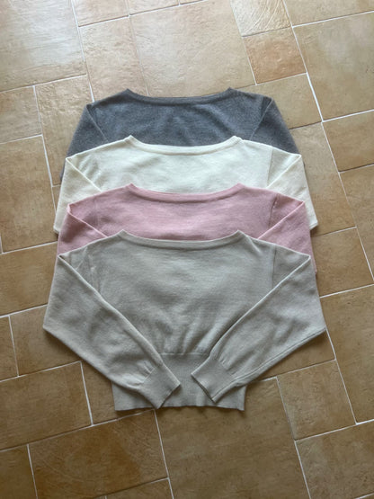 [ 🆕 軟淋淋~ 斜膊軟薄冷衫] Couch Sheer Sweater - 4 colours