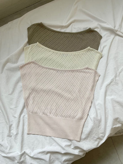 [ 🆕 清爽~透氣~軟糯薄針織 ] Asymmetric Soft Knit Breezy Top - 3 colours