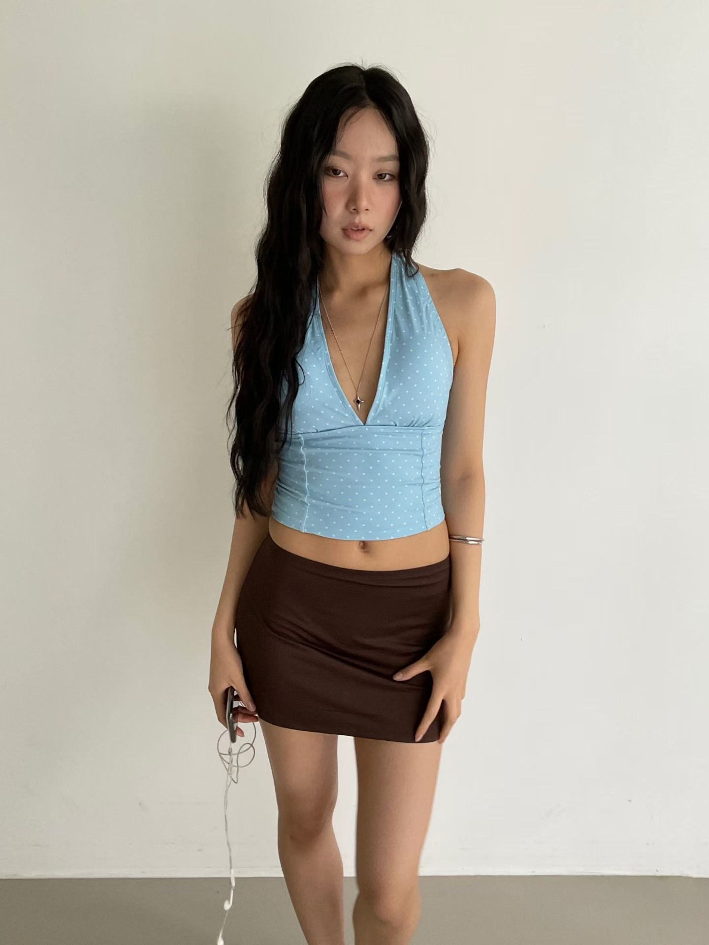 🆕  Polka Dot Halter Tankini & Skirt Swim Set - 2 colours
