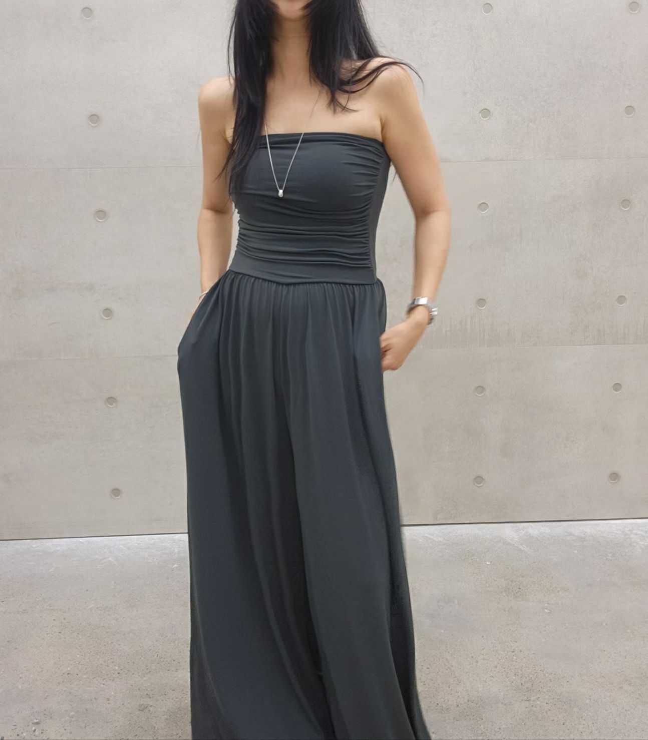 🆕  Strapless Ruched Jumpsuit  (with pads) - 5 colours