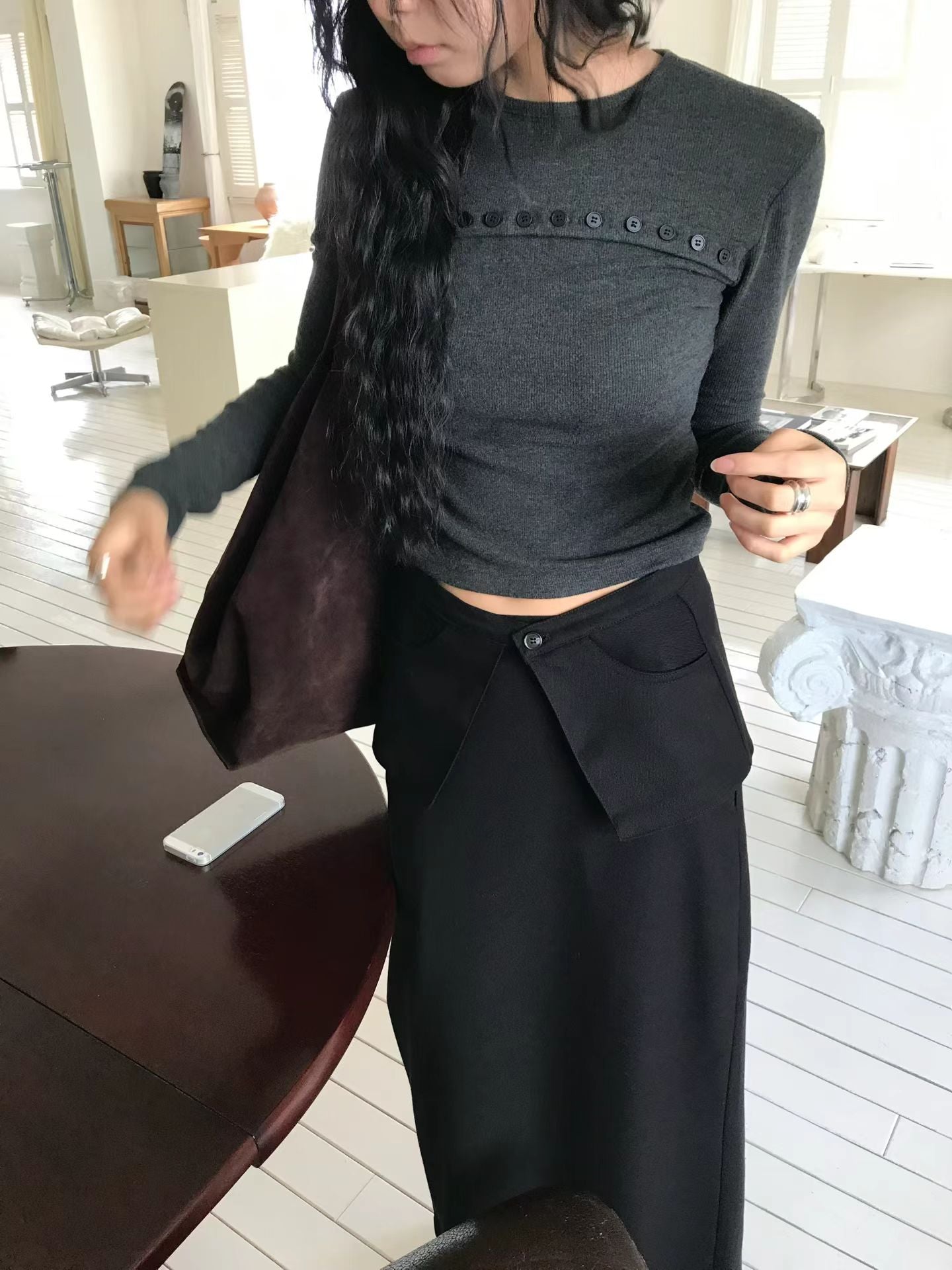 [ 🆕 簡約 & 小細節 ! 軟綿綿長袖 top ] Lock It Up Top - 3 colours