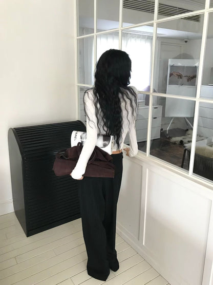 [ 🆕 簡約 & 小細節 ! 軟綿綿長袖 top ] Lock It Up Top - 3 colours