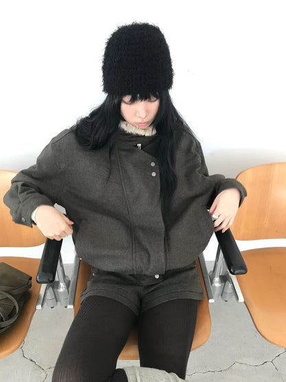 [ 潮流 pick! 歐美型格暖笠笠外套 ] Bomber Faux Jacket  - 2 colours