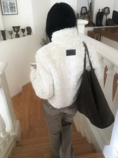 [ 🆕 有型又可愛~! 卷毛毛短外套 ] Puppy Love Fluffy Jacket - 2 colours