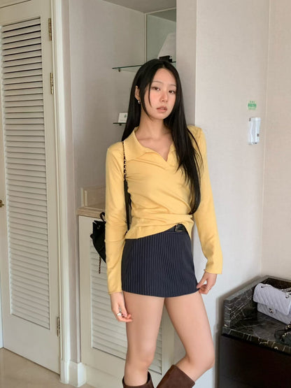[ 🆕 簡約必備 𐙚⋆.˚ 直間短裙 ] Needa Mini Skirt Stripes - 2 colours
