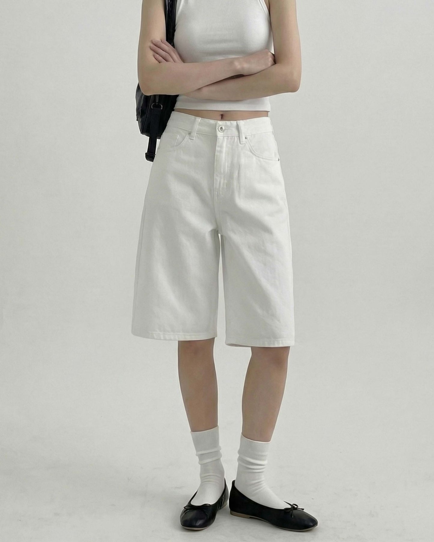 🆕 Downtown Crisp White Bermuda Jorts