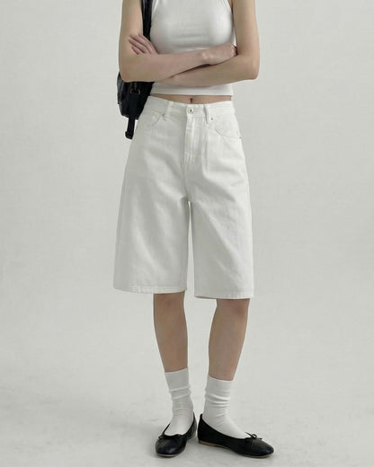 🆕 Downtown Crisp White Bermuda Jorts