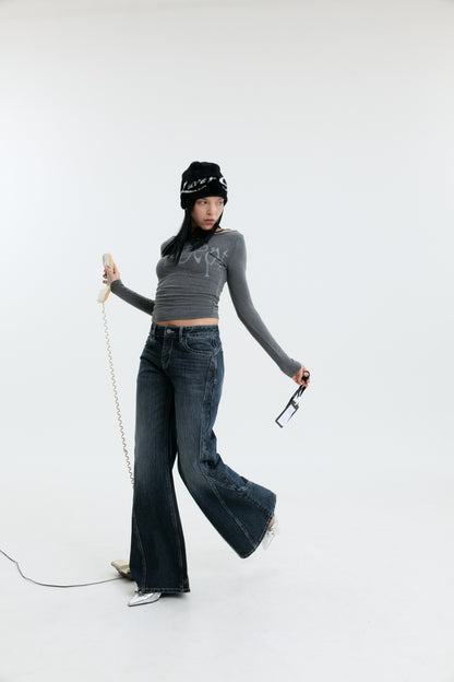 Luv Dept / ‘HEART‘ Flare Denim Jeans