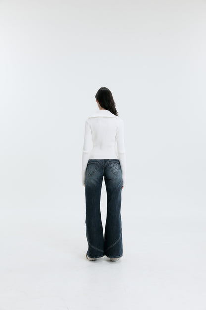 Luv Dept / ‘HEART‘ Flare Denim Jeans