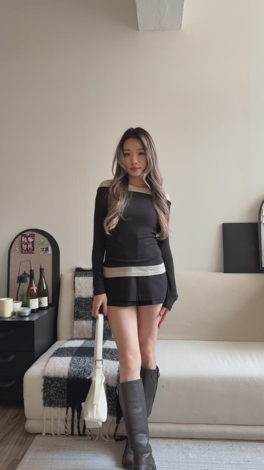 [ 不可錯過!! 橡筋頭西裝裙褲 ] Tiramisu Mini Skorts - 2 colours