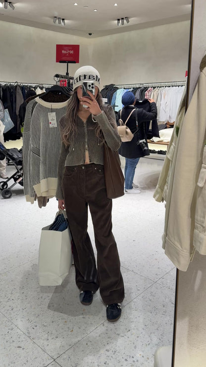 [十萬個推薦! 慵懶直腳 軟熟燈芯絨闊腳褲 ] No Worries Corduroy Wide Leg Pants - 3 colours