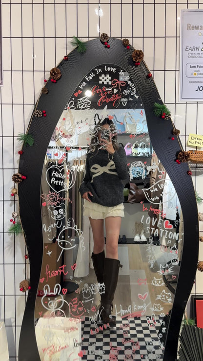 [ 停不了的蝴蝶結熱潮! 🎀 ✨ ] Ribbon Bow Oversized Sweater - 3 colours