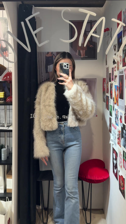 [ 簡約高級感～ 毛毛短套 ] Foxy Faux Fur Jacket
