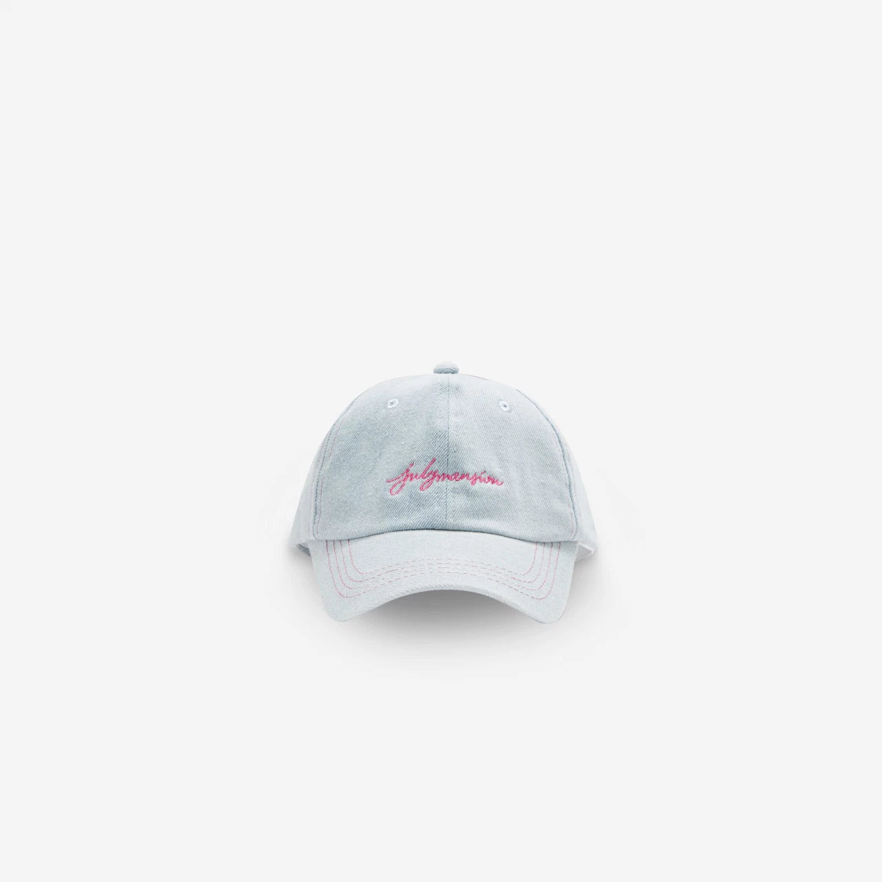 July Mansion - TJM Handwritten Cap in Pink/Light Denim