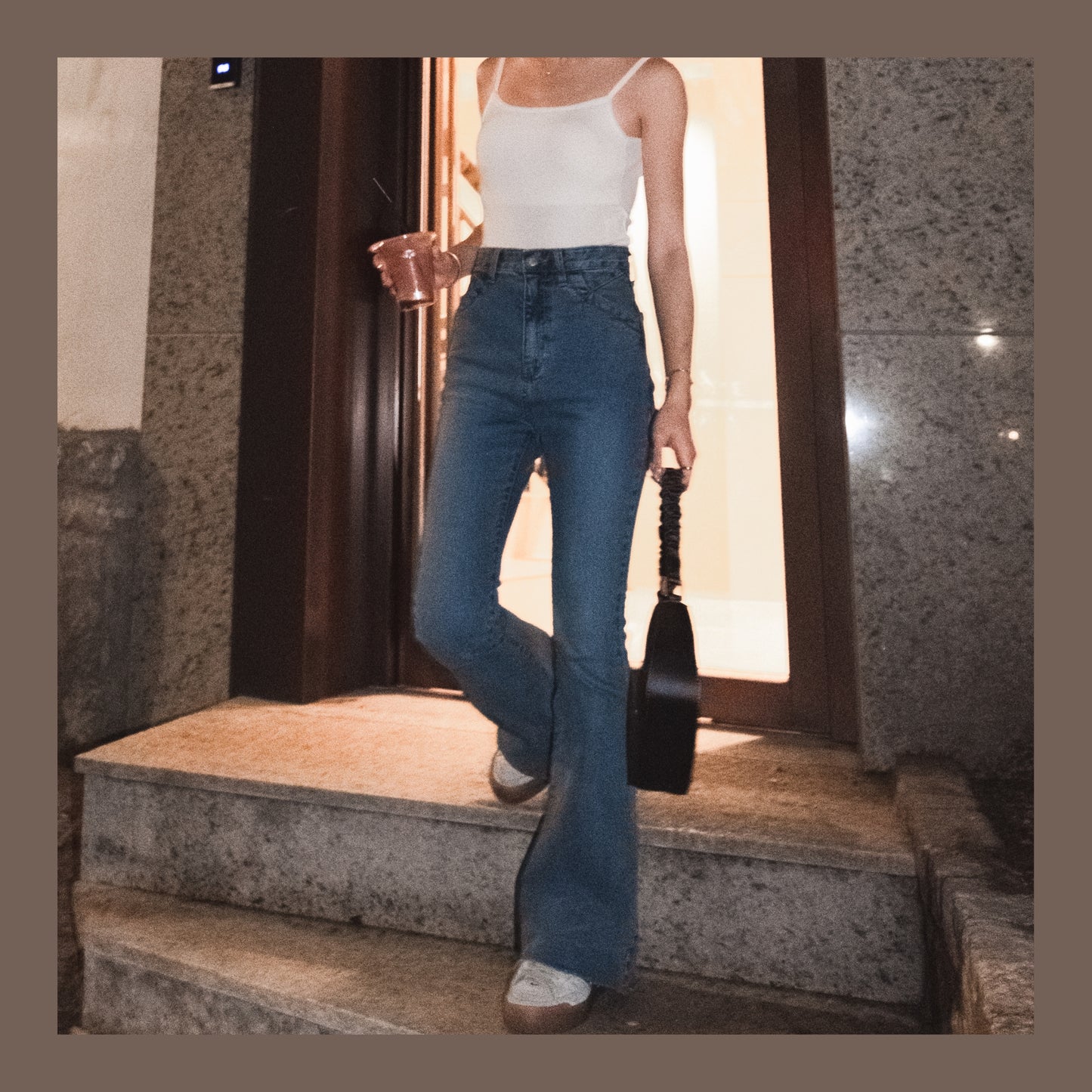 [ 最美喇叭牛! ]Blue Whale High-rise Skinny Flare Jeans