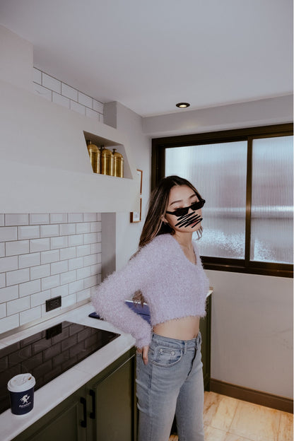 Lup Lup Cropped Cardigan - Lilac