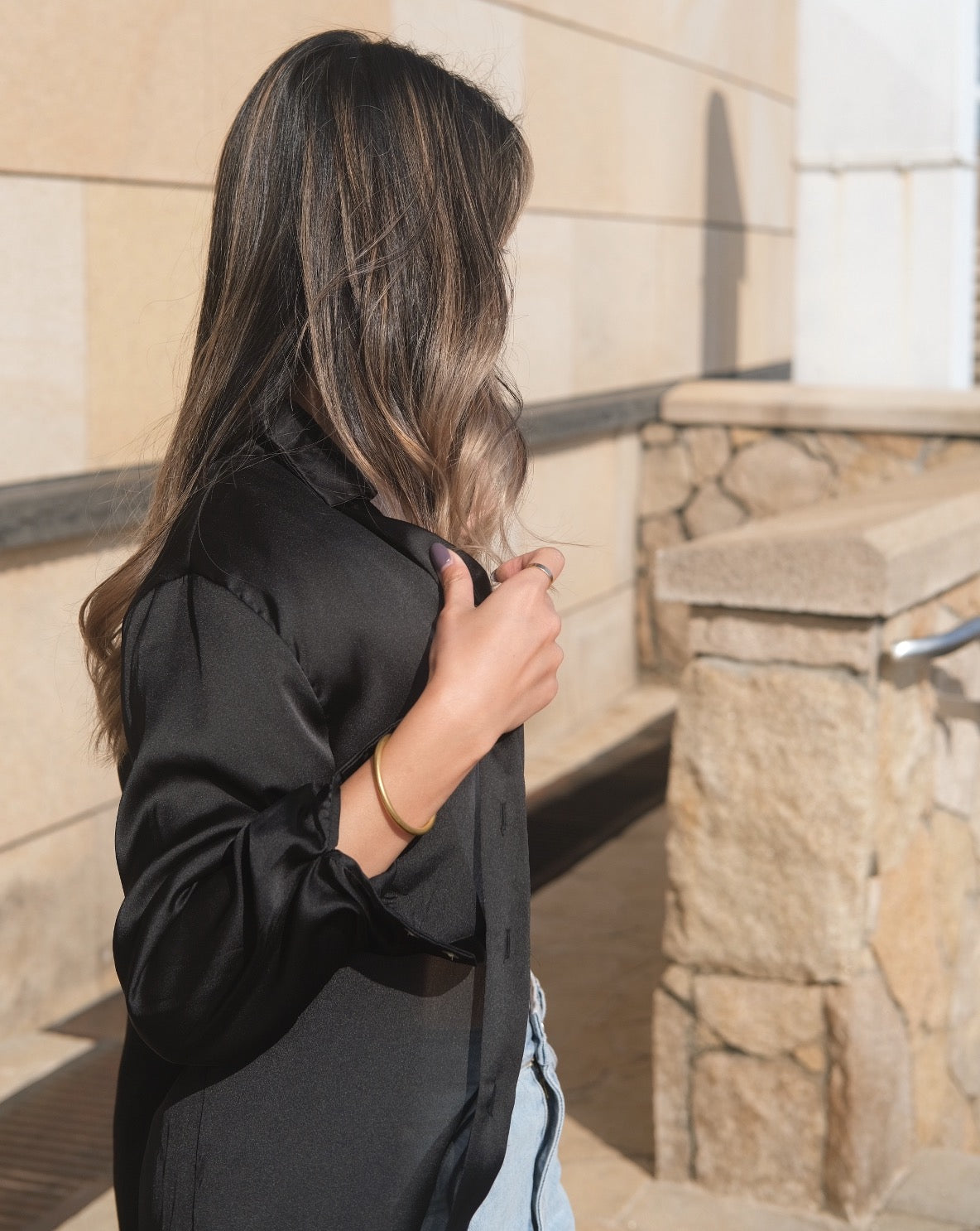 Pretty Silky Shirt - Black