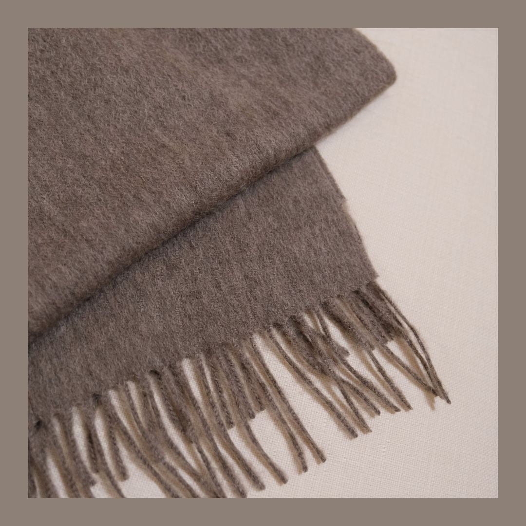 100% Wool Scarf - Elephant Grey