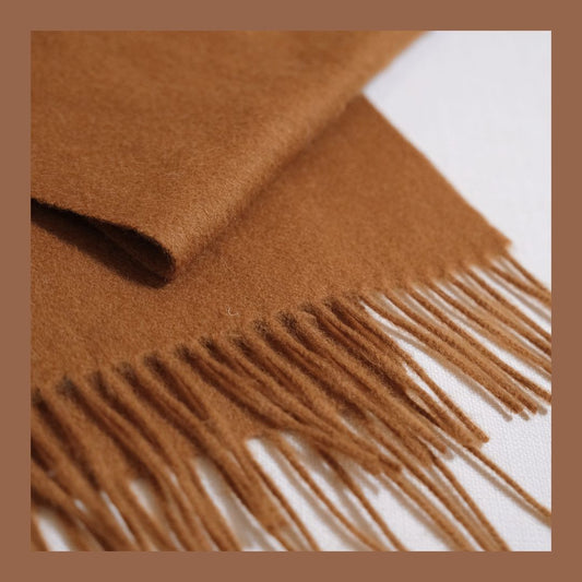 100% Wool Scarf - Camel