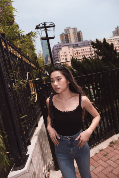 [ Must-have 打底! ] Babe Girl Lace Cami - Black