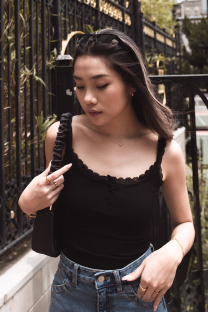 [ Must-have 打底! ] Babe Girl Lace Cami - Black