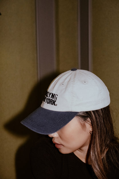 [ New ] Brooklyn & New York Cap - Navy/White