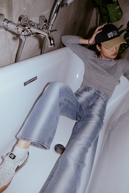 [ New ] Highlighting Wide Leg Straight Jeans